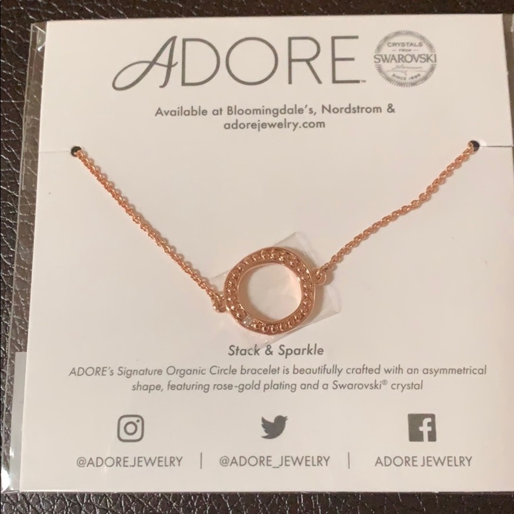 Adore crystals from Swarovski rose gold bracelet